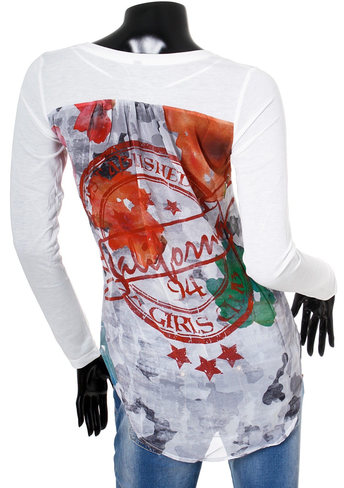 Damen T-Shirt Mit V-Ausschnitt - Baumwolle Mix Für Sommer