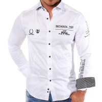 Young & Rich Hemd POLAR wei� schwarz 311-6042