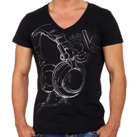 Goldkind T-Shirt HEAD PHONE schwarz